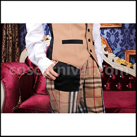 Black Butler Book of Murder Finnian Detective Outfit Cosplay Costume coscarnival - Collar Design