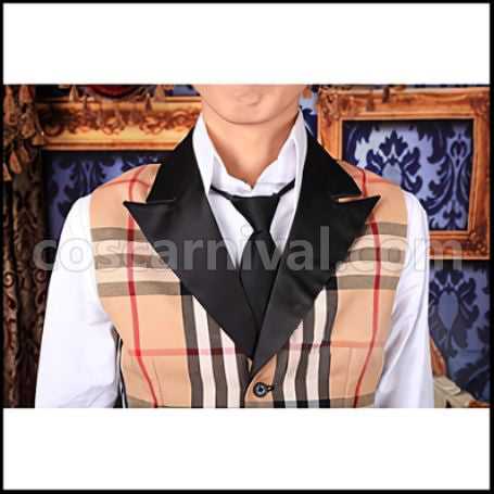 Black Butler Book of Murder Baldroy Detective Outfit Cosplay Costume coscarnival - Detail Close-up