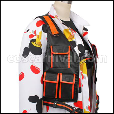 Twisted Wonderland Twisted-Wonderland Floyd Leech Beans Camo Cosplay Costume coscarnival - Cuff Style