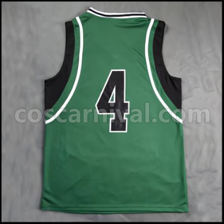 Kuroko's Basketball Kirisaki Daiichi High School Makoto Hanamiya No. 4 Uniform Cosplay Costume coscarnival - Back View