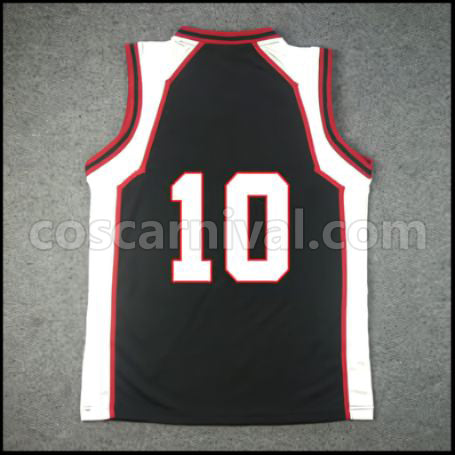 Kuroko's Basketball Seirin High School No. 10 Taiga Kagami Cosplay Costume coscarnival - Back View