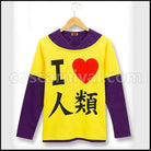 No Game No Life Sora T-Shirt Cosplay Costume Ver2 coscarnival - Front View