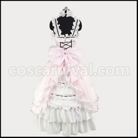 Black Butler Ciel Lady's Ball Gown Cosplay Costume coscarnival - Back View