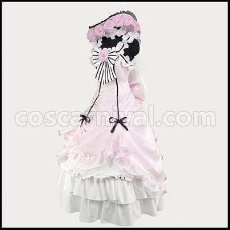 Black Butler Ciel Lady's Ball Gown Cosplay Costume coscarnival - Detail Close-up