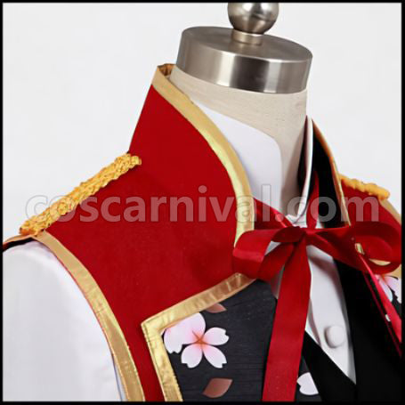 Hakuoki: Demon of the Fleeting Blossom Chizuru Yukimura Official Version Cosplay Costume coscarnival - Hem Detail