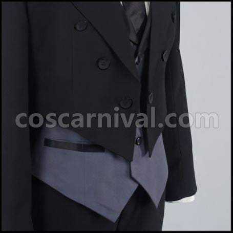 Black Butler Sebastian Butler Outfit Cosplay Costume coscarnival - Material Texture