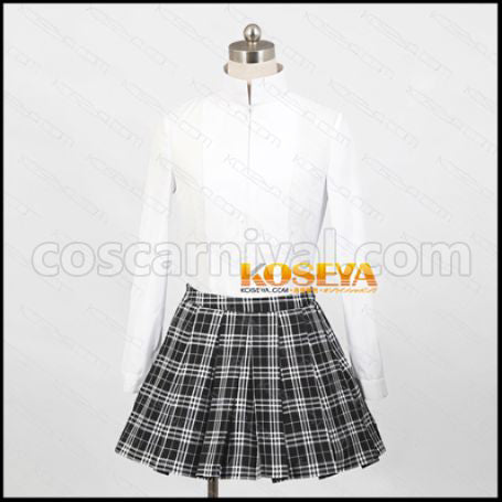 Mahou Shoujo Madoka Magica Kaname Madoka Mitakihara Middle School Girls' Uniform Cosplay Costume (White Collar) by coscarnival - Detail Close-up