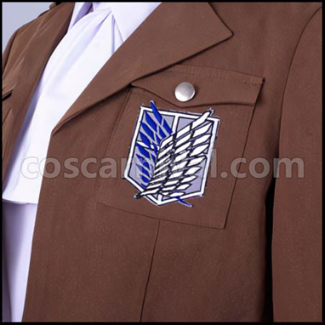Attack on Titan Scout Regiment Levi Cosplay Costume coscarnival - Detail Close-up
