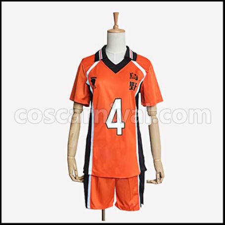 Haikyuu!! Karasuno High School Volleyball Club Member Yu Nishinoya Uniform Cosplay Costume coscarnival - Front View