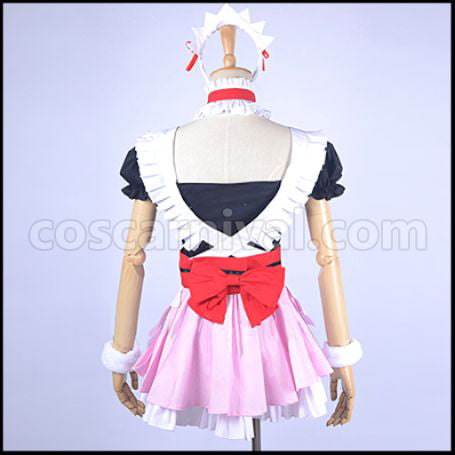 Love Live! Nico Yazawa Maid Outfit Mogyutto love de Sekkin Chuu! Cosplay Costume coscarnival - Side Profile