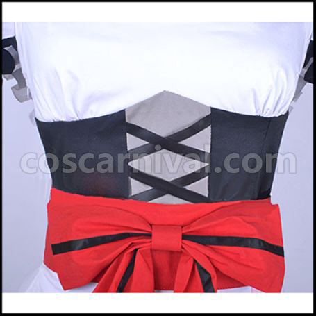 Love Live! Nico Yazawa Maid Outfit Mogyutto love de Sekkin Chuu! Cosplay Costume coscarnival - Detail Close-up