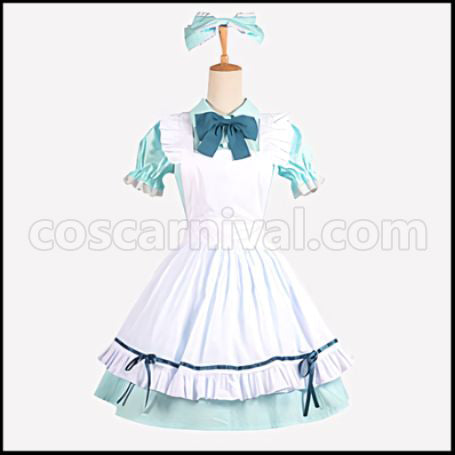 Love Live! SR Initial Awakening After Hanayo Koizumi Maid Dress Cosplay Costume coscarnival - Front View