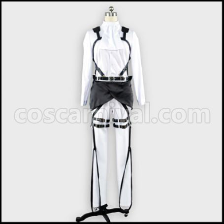 Attack on Titan Survey Corps Squad Leader Levi Cosplay Costume ver3 coscarnival - Side Profile