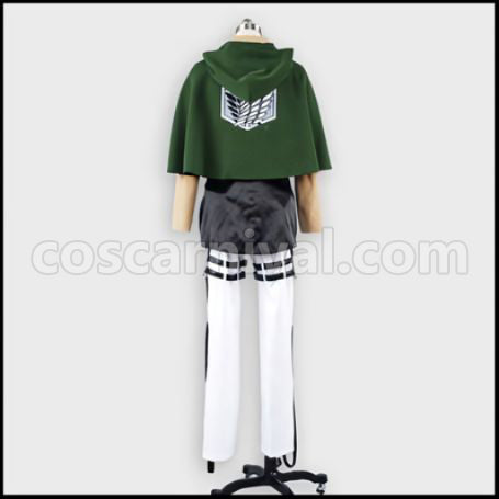 Attack on Titan Survey Corps Squad Leader Levi Cosplay Costume ver3 coscarnival - Cuff Style