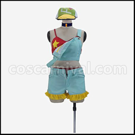 Love Live! Summer Colored Smile 1,2,Jump! Rin Hoshizora Cosplay Costume coscarnival - Front View