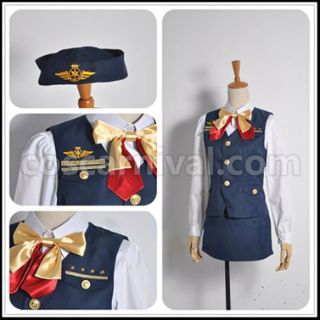 Uta no Prince-sama Shining Airlines Shibuya Tomochika Cosplay Costume coscarnival - Back View