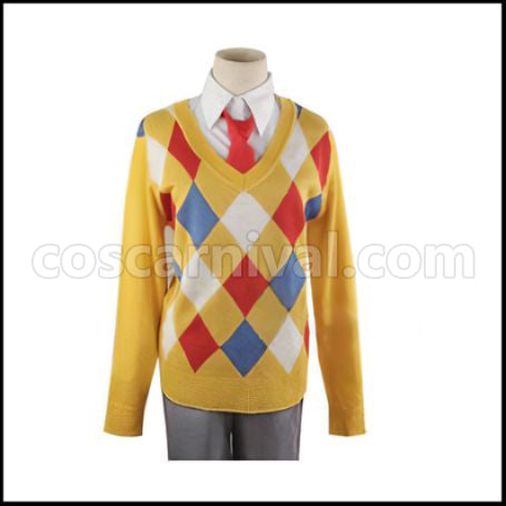 Beyond the Boundary Akihito Kanbara Sweater Diamond Sweater Free Size Costume Cosplay Costume coscarnival - Front View