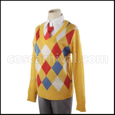 Beyond the Boundary Akihito Kanbara Sweater Diamond Sweater Free Size Costume Cosplay Costume coscarnival - Back View