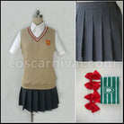 Toaru Kagaku no Railgun S Misaka Mikoto Tokiwadai Middle School Cosplay Costume coscarnival - Front View