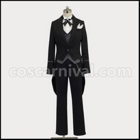 Black Butler II Claude Faustus Cosplay Costume coscarnival - Front View