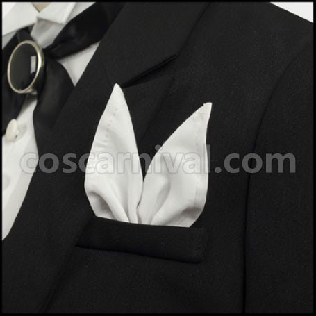 Black Butler II Claude Faustus Costume + Wig 2 Piece Set coscarnival - Cuff Style