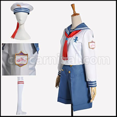 Free! Bessatsu spoon.2Di Rin Matsuoka Sailor Suit Cosplay Costume coscarnival - Front View
