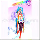 VOCALOID Vocaloid Project DIVA 2nd Hatsune Miku Append Rainbow Original Song Cosplay Costume coscarnival - Front View