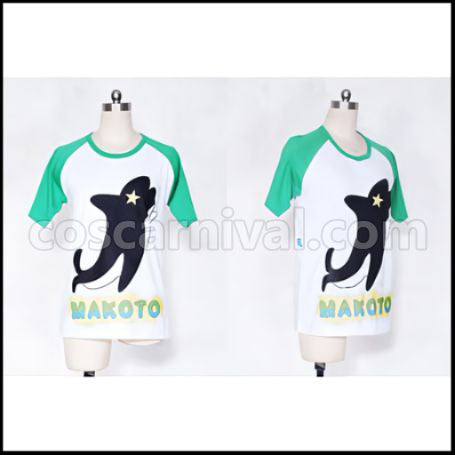 Free! Makoto Tachibana T-Shirt Cosplay Costume coscarnival - Front View