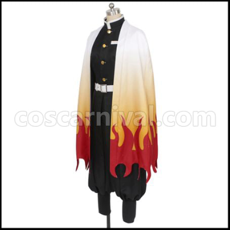 Demon Slayer: Kimetsu no Yaiba Flame Pillar Kyojuro Rengoku Cosplay Costume coscarnival - Side Profile
