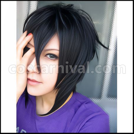 Black Butler Sebastian Butler Outfit Premium Costume + Wig 2 Piece Set coscarnival - Side Profile