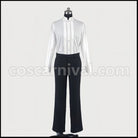 Black Butler Sebastian Butler Outfit Premium Costume + Wig 2 Piece Set coscarnival - Collar Design