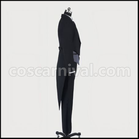 Black Butler Sebastian Butler Outfit Premium Costume + Wig 2 Piece Set coscarnival - Color and Pattern