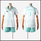 Haikyuu!! Aoba Johsai High School Volleyball Team Captain Tooru Oikawa Uniform Cosplay Costume coscarnival - Front View