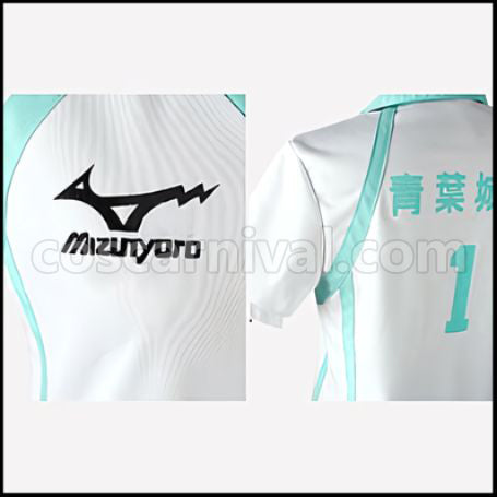 Haikyuu!! Aoba Johsai High School Volleyball Team Captain Tooru Oikawa Uniform Cosplay Costume coscarnival - Back View