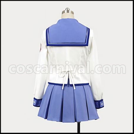 Angel Beats! SSS Uniform Yui Cosplay Costume coscarnival - Back View