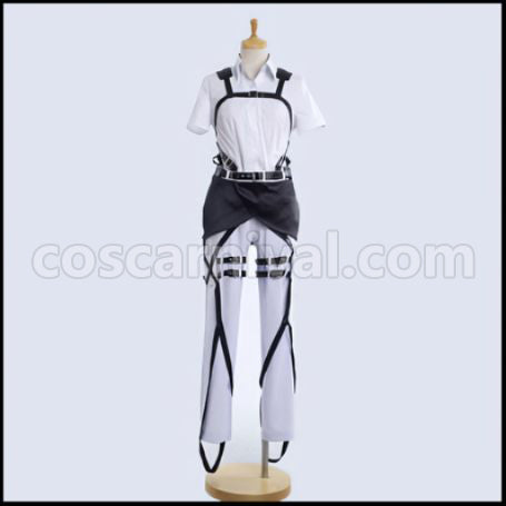 Attack on Titan Scout Regiment Mikasa Ackerman Cosplay Costume coscarnival - Detail Close-up