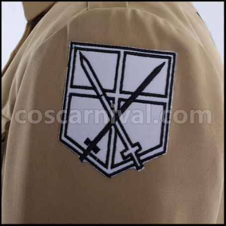 Attack on Titan Scout Regiment Eren Yeager Cosplay Costume coscarnival - Hem Detail
