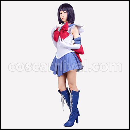 Sailor Moon Hotaru Tomoe Sailor Saturn Cosplay Costume coscarnival - Back View