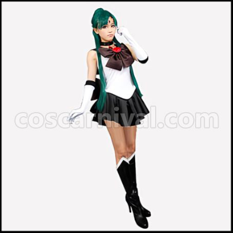 Sailor Moon Setsuna Meioh Sailor Pluto Cosplay Costume coscarnival - Front View