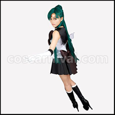 Sailor Moon Setsuna Meioh Sailor Pluto Cosplay Costume coscarnival - Back View