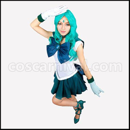 Sailor Moon Michiru Kaioh Sailor Neptune Cosplay Costume coscarnival - Front View