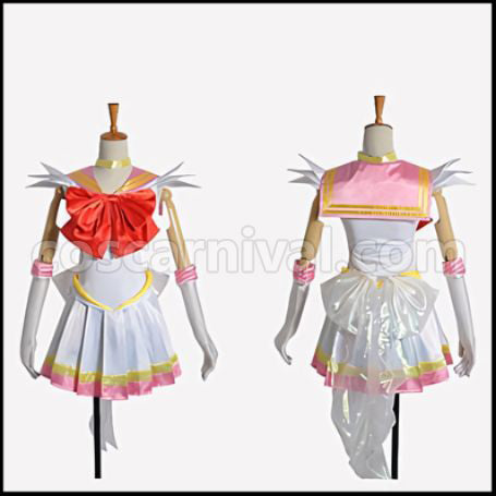 Sailor Moon Chibiusa Sailor Chibi Moon Battle Outfit Cosplay Costume coscarnival - Front View
