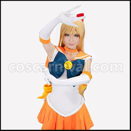Sailor Moon Minako Aino Sailor Venus Cosplay Costume coscarnival - Side Profile
