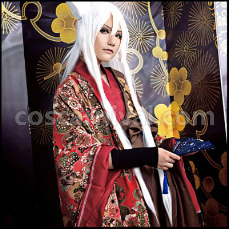 Kamisama Kiss Tomoe Elegant Kimono Set Cosplay Costume coscarnival - Back View