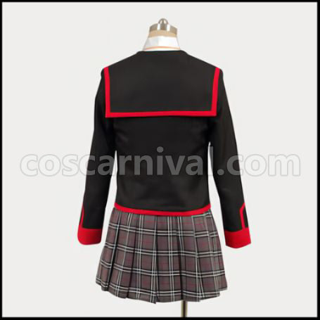 Little Busters! Kudryavka Noumi with Cloak Cosplay Costume coscarnival - Back View
