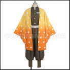 Demon Slayer: Kimetsu no Yaiba Anime Edition Zenitsu Agatsuma Cosplay Costume coscarnival - Front View
