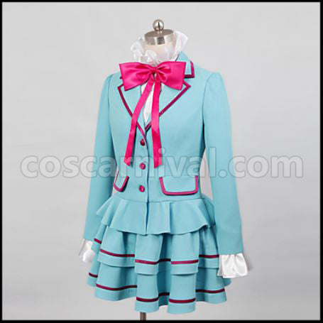 Suite PreCure Kanade Minamino / Cure Rhythm Aria Academy Middle School Uniform Cosplay Costume coscarnival - Back View