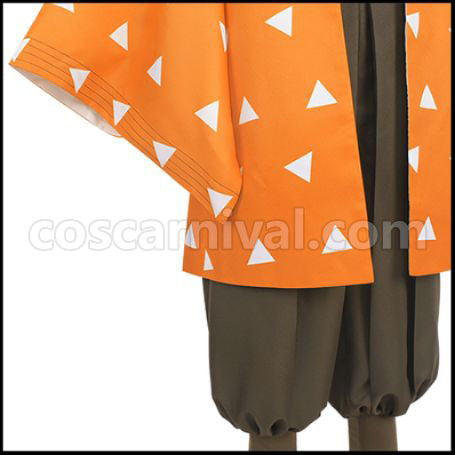 Demon Slayer: Kimetsu no Yaiba Anime Edition Zenitsu Agatsuma Cosplay Costume coscarnival - Color and Pattern