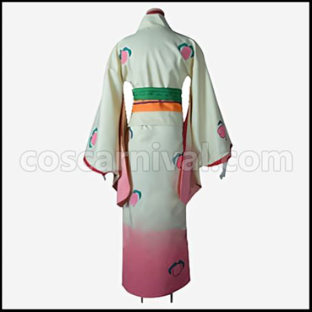 Hozuki's Coolheadedness Peach Maki Cosplay Costume coscarnival - Detail Close-up