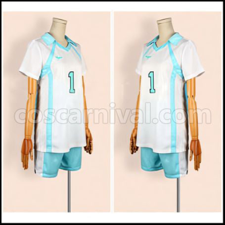 Haikyuu!! Aoba Johsai High School Volleyball Team Tooru Oikawa Sportswear Cosplay Costume coscarnival - Back View